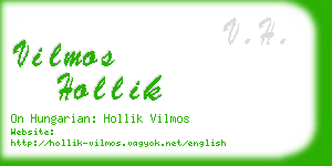 vilmos hollik business card